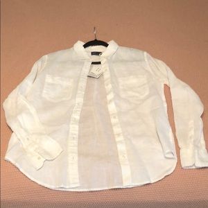 Gap white linen shirt